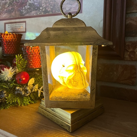 Rare Vintage 1980’s Moving Light Up Creepy Skeleton Candle Lantern‼️FINAL SALE - Picture 10 of 10